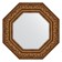 Mirror in the baguette frame, vignette aged bronze 109 mm, 60.6x60.6 cm