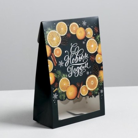 Folding box “Happy New Year!”, 15 x 7 x 22 cm, new year-1