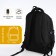 School backpack on lightning, 5 pockets, black color