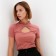 Women's T-shirt Minaku Slim Fit: dusty rose color, pr 42