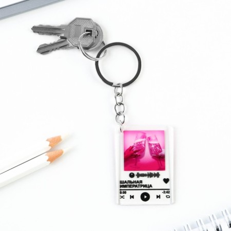 Key keychain Acrylic player "Slag Empress", 3.5 x 10 cm-3