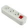 The jacket of the extension cord UNIVERSAL S303, three-seater, with an off., ABC plastic, with grounding