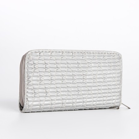 Women's wallet with lightning, silver color-1