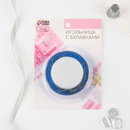 Needleman with pins "Cloves", 21 mm, 200 pcs, blue color-4