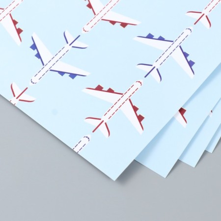 Scrapbooking paper "Aircraft" density 180 g 30.5x32 cm-2