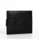 Male purse for magnet, department for bills, for maps, for coins, black color