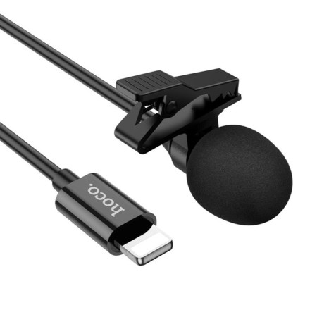 The loop microphone Hoco L14, Lightning, 2 m, black-3