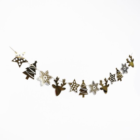 Garland "New Year", 230 cm, gold color-1