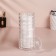 Organizer for storing cotton pads, with a lid, D - 7 × 7 × 19 cm, color transparent color