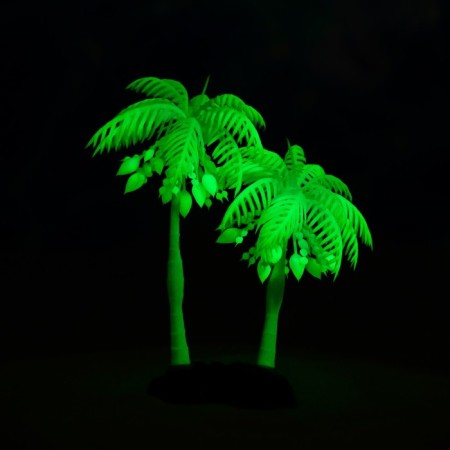 The artificial aquarium "palm tree", luminous, 14 cm, green-4