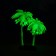 The artificial aquarium "palm tree", luminous, 14 cm, green