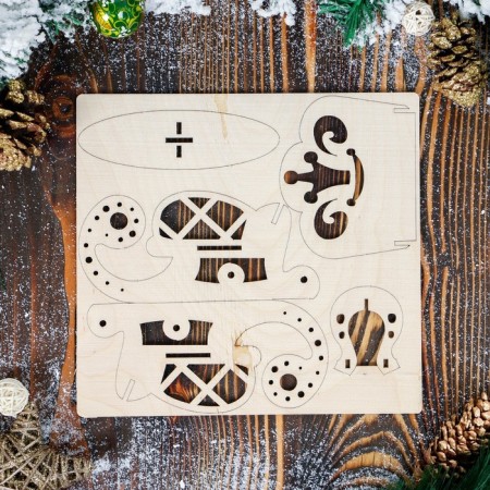 Harvesting for creativity "Santa Claus in a sleigh"-7