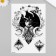 Tattoo on the body Black "Lunar Fox" 21x14.8 cm