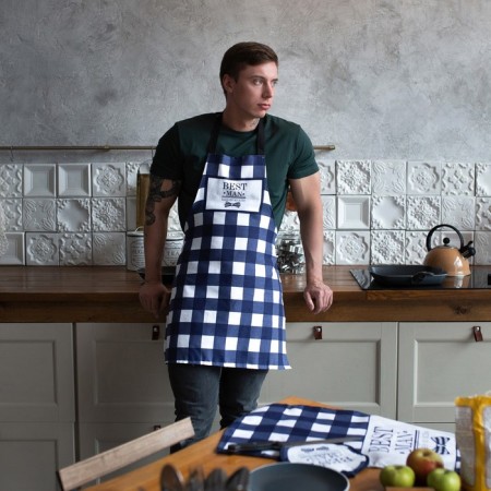 Best Man kitchen set, 3 items: apron 70x60 cm, tack 20x20 cm, towel 35x60cm-9