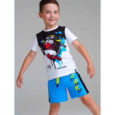 Set for a boy: T -shirt, shorts, height 116 cm-1