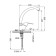 Zipponi ARA kitchen mixer, with high round pink, chromium color
