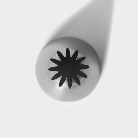 Confectionery nozzle "Closed star", D = 3 cm, exit 1 cm, stainless steel-2