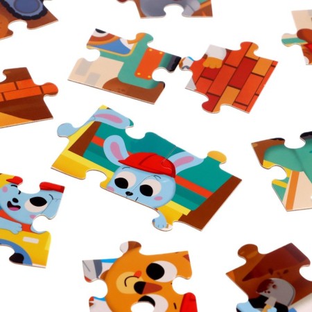 Puzzles in plastic packaging "Big Construction", 35 elements-2