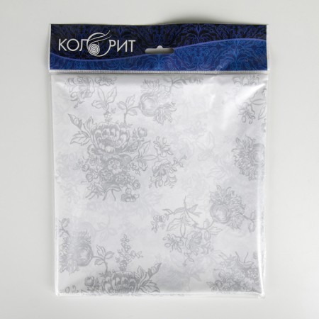 The tablecloth without the base is reusable "gzhel", 120 × 180 cm, silver color-3