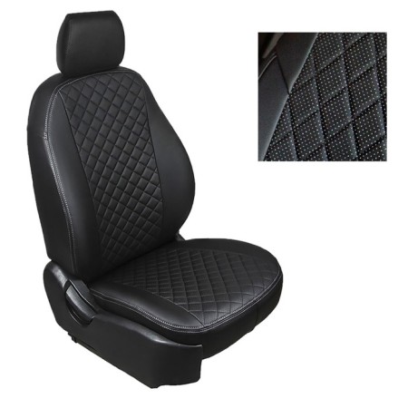 Autoshekhli from eco-leather rhombus for Toyota Land Cruiser 150 2009-2017, set