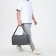Sports bag with lightning, long belt, gray color