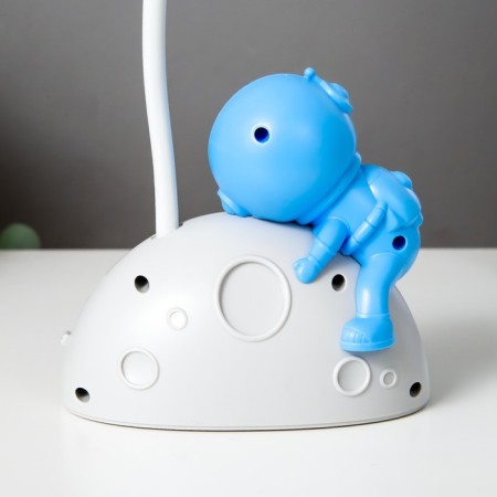 Board lamp "Cosmonaut on the Moon" LED 3W USB AKB White-blue 11.5x7.5x28 cm-9
