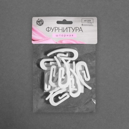 Hook for curtains "Snail", 31 × 12 × 2 mm, 10 pcs, white color-3
