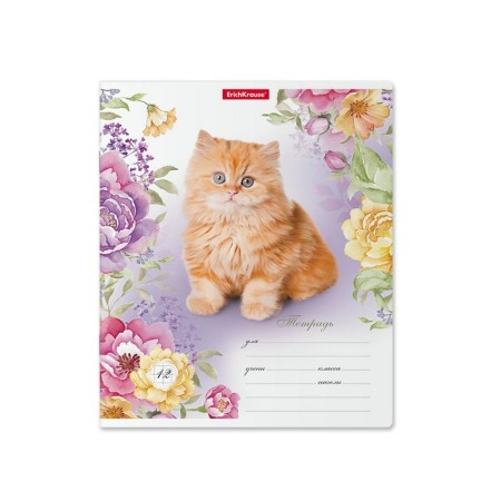 Notebook of 12 sheets in the Murziki cage, cover coated cardboard, offset unit, mix-4