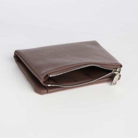 Women's wallet on a magnet, brown color-3