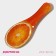 Glass stand under a spoonful of the share "juicy orange", 23.5 × 8.3 × 1.5 cm
