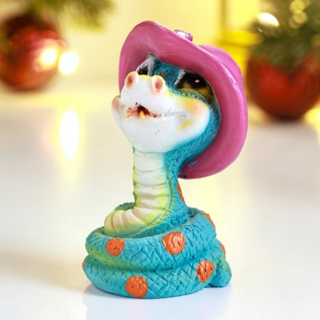 New Year. Symbol 2025. Figure "Snake in the hat" 4x6x6cm, color-2