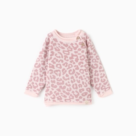 Jumper knitted baby i LEO Baby Height 86-92 cm, pink