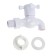 Water cutting tap zein, with a crossbar, pp, with a ball mechanism, white, with a nut
