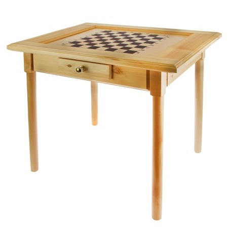 A chess table with a box of 80 x 60 x 72 cm, the playing field is 35.5 cm, a cell 4.4 cm, without figures-3