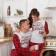 Pajama New Year's Women's KAFTAN "X-MAS", white/red color, size 48-50