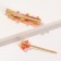 Hair hairpins "Princess" Orange stars, 8.5 x 11 cm