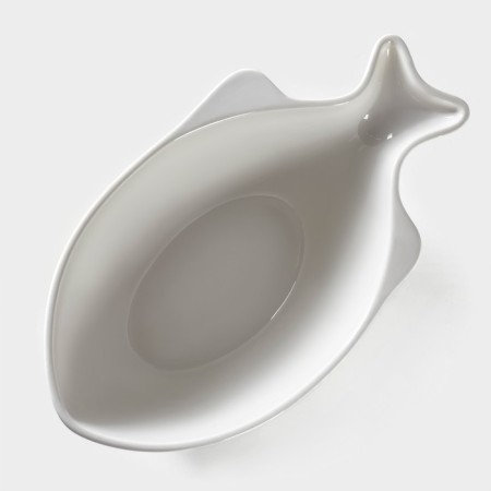 Porcelain salad magistro "fish", 2 l, 31 × 17 × 10.5 cm, white color-2