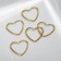 Pierce in the nose "Heart", 8 mm, set 5 pcs., Color gold