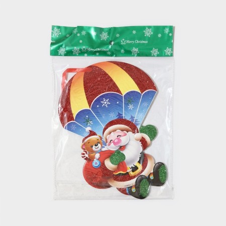 Decorative decoration (suspension) "Santa Claus and Bear" 24.5x17 cm-5