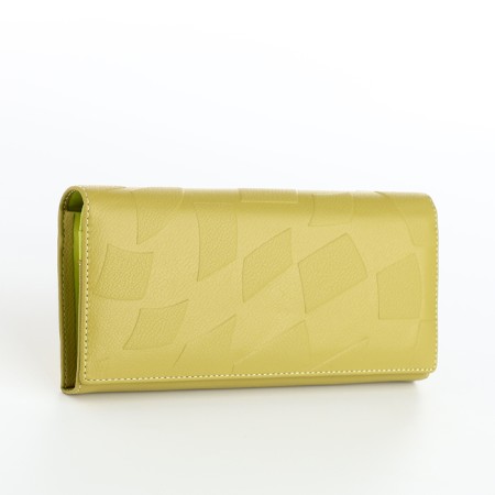 Women's wallet on magnets, yellow color