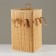 Storage basket, corner, with a lid and handles, folding, 32 x 32 x 50 cm, bamboo, jute