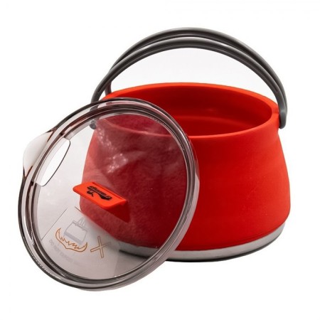 Tramp kettle folding silicone 1 l, terracotta color-2
