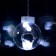 Garland "fringe" 2.4 × 0.7 m with nozzles "balls", ip20, transparent thread, 108 LED, glow white, 8 modes, 220 V
