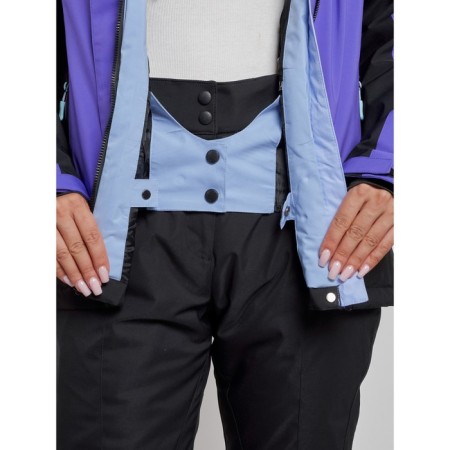 Ski costume female winter, size 42, dark purple color-9