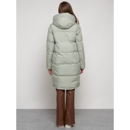Coat insulated winter female, size 44, color light green-3