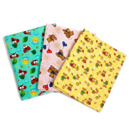 Children's flannel diaper, 75x130 cm, 100% cotton, 180 gm, mix color