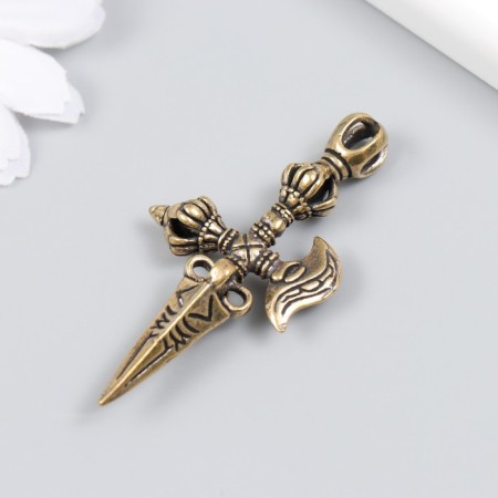 Souvenir brass "ax-half-mixed" 5.6x3.1 cm-1