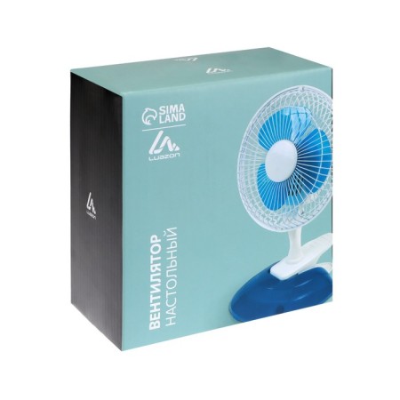 Fan Luazon LOF-04, desktop, 15 watts, 15 cm, 2 modes, plastic, blue and blue-9