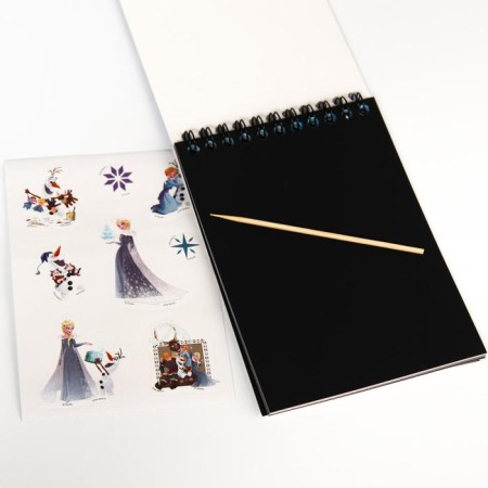 Notebook-gravel, 10 sheets, sheet of stickers, Stiekhel, A6 Elsa format, cold heart