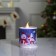 LED figure "Candle with snowmen" 7.5 × 10 × 7.5 cm, plastic, batteries AG13x3, glow of multi